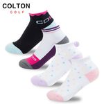 [BY_Glove]  Colton Ankle Golf Socks, Athletic Running Socks Cushioned Breathable Low Cut Sports Tab Socks for Women, GMS40012 _ 1 Pair, golf socks _ Made in Korea